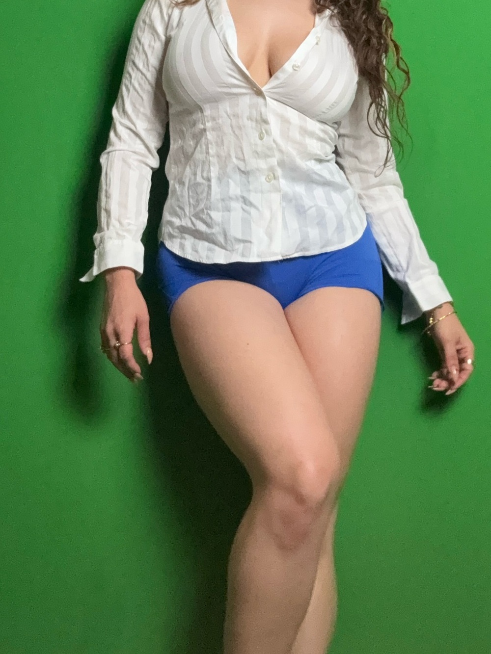 Anne Fontaine White Striped Button-Front Blouse